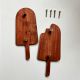 Handcrafted Acacia Wood Ice Cream Handles Set